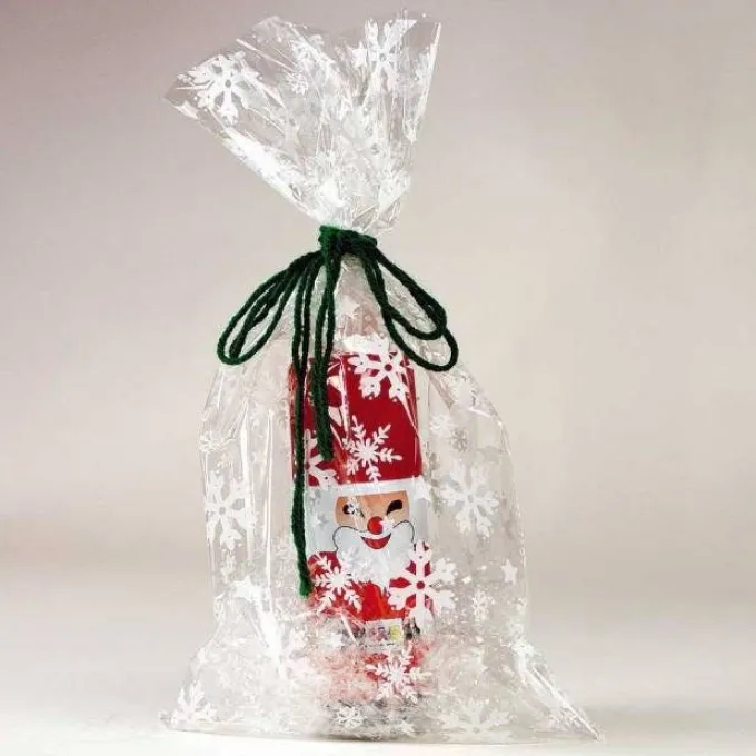Sacchetti trasparenti decorati - natale cm 20x35 h