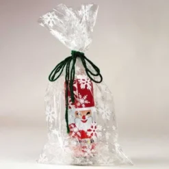Sacchetti trasparenti decorati - natale cm 30x50 h