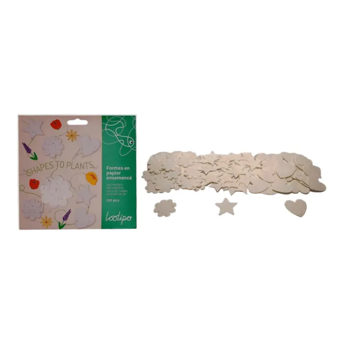 Sagome di carta con semi in 3 forme - 100 pz