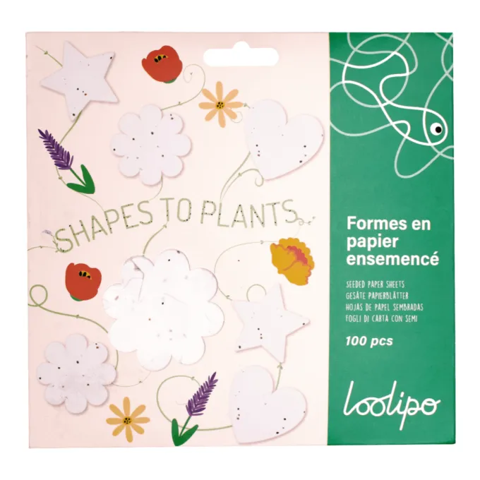 Sagome di carta con semi in 3 forme - 100 pz