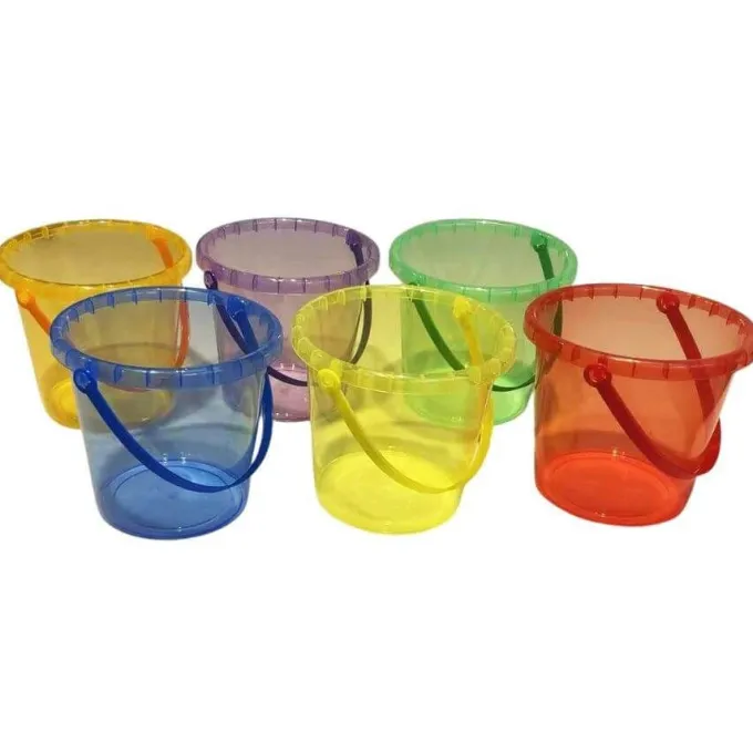 Secchielli traslucenti arcobaleno - 6 pezzi