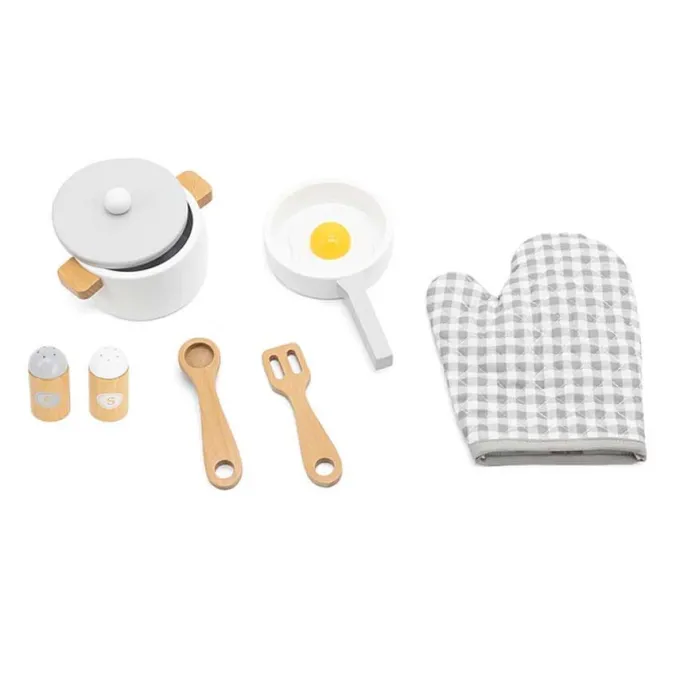 Set cucina in legno - 9 pezzi