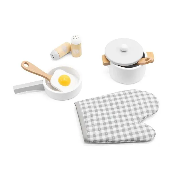 Set cucina in legno - 9 pezzi