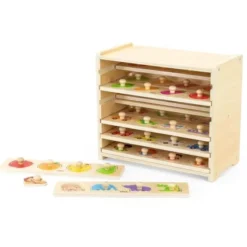 Set di 12 incastri in legno