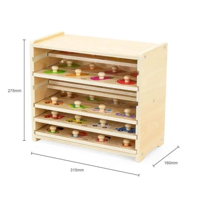 Set di 12 incastri in legno