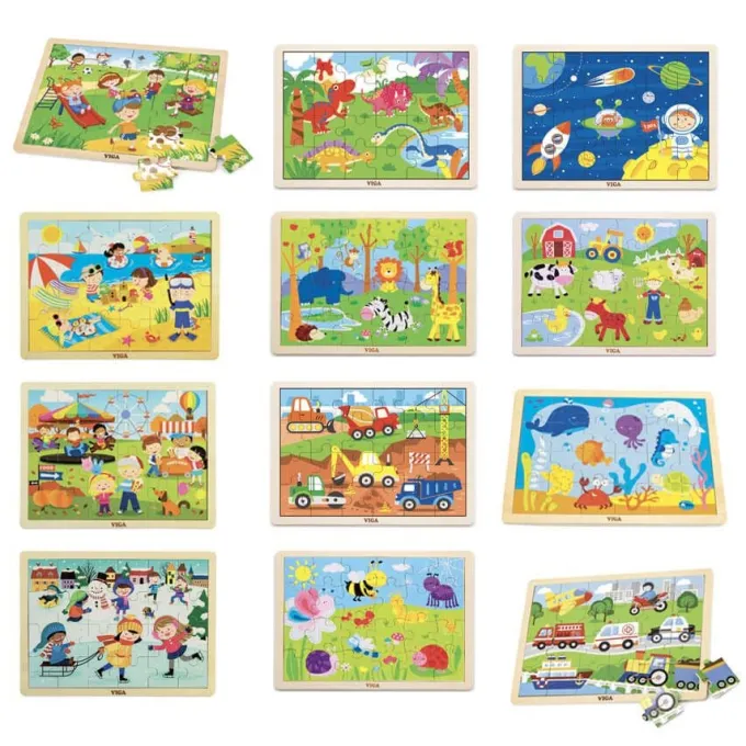 Set di 12 puzzle da 24 pezzi