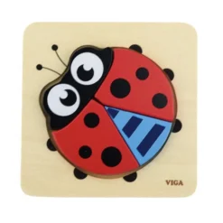 Set 4 puzzle in legno ad incastro - animali