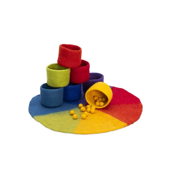 Set tappeto e loose parts in feltro
