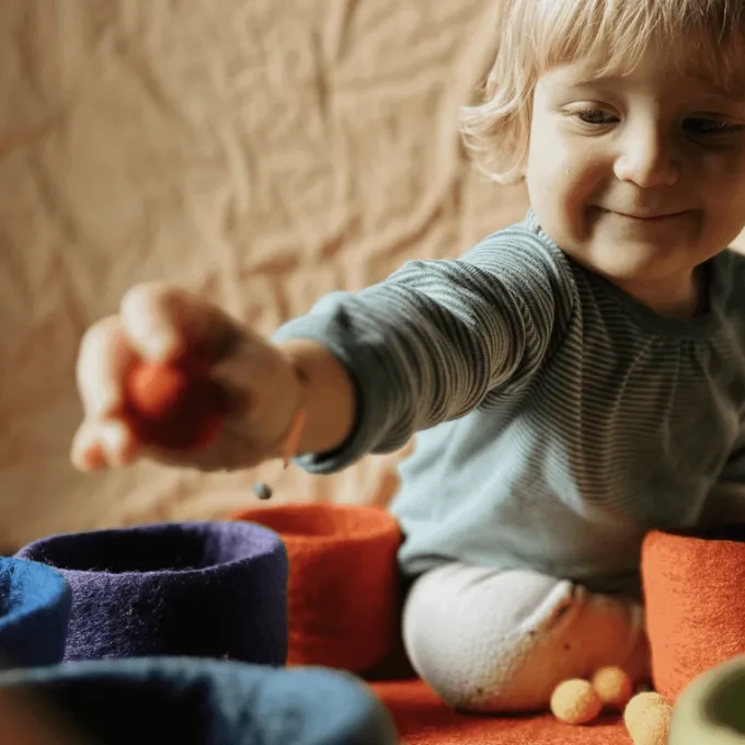 Set tappeto e loose parts in feltro