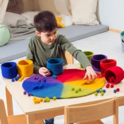 Set tappeto e loose parts in feltro