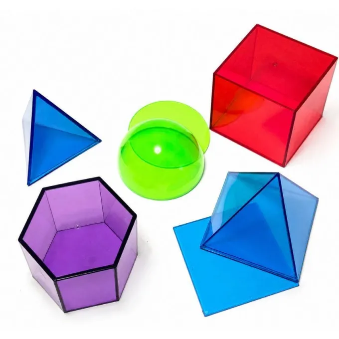 Solidi geometrici trasparenti - 12 pezzi