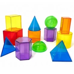Solidi geometrici trasparenti - 12 pezzi