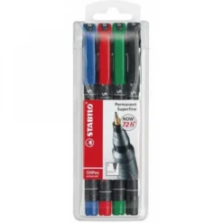 Stabilo oh pen punta superfine - 4 colori