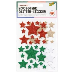 Stelle glitter in eva autoadesiva - 50 pezzi