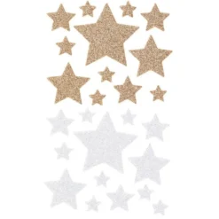 Stelle glitter in eva autoadesiva - 50 pezzi