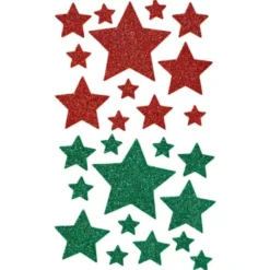 Stelle glitter in eva autoadesiva - 50 pezzi