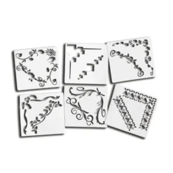 Stencil decorazioni pergamene - 6 pezzi
