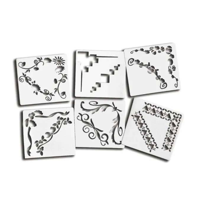 Stencil decorazioni pergamene - 6 pezzi