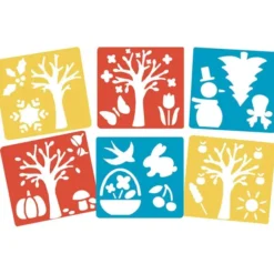 Stencil figure stagioni - 6 pezzi