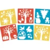Stencil foglie e fiori - 6 pezzi