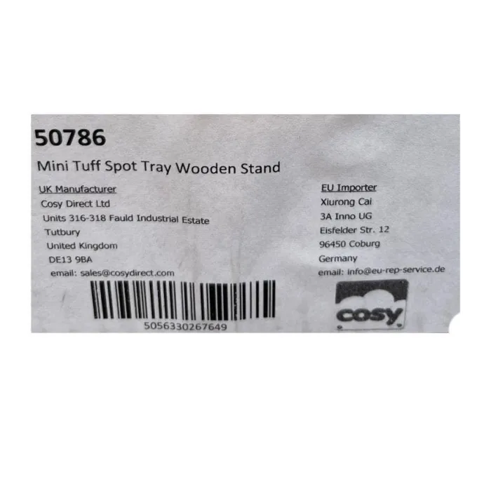 Supporto in legno per tuff tray mini