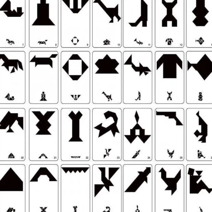 Tangram in legno con schede