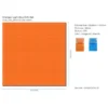 Tappeto bicolore arancione azzurro - cm 102x102
