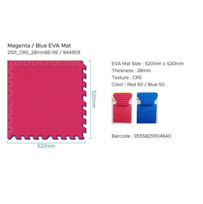 Tappeto bicolore magenta blu - cm 52x52