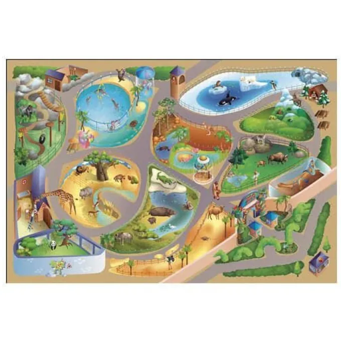 Tappeto componibile degli scenari zoo