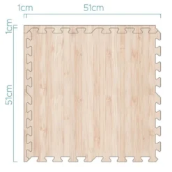 Tappeto eva effetto parquet - cm 52x52