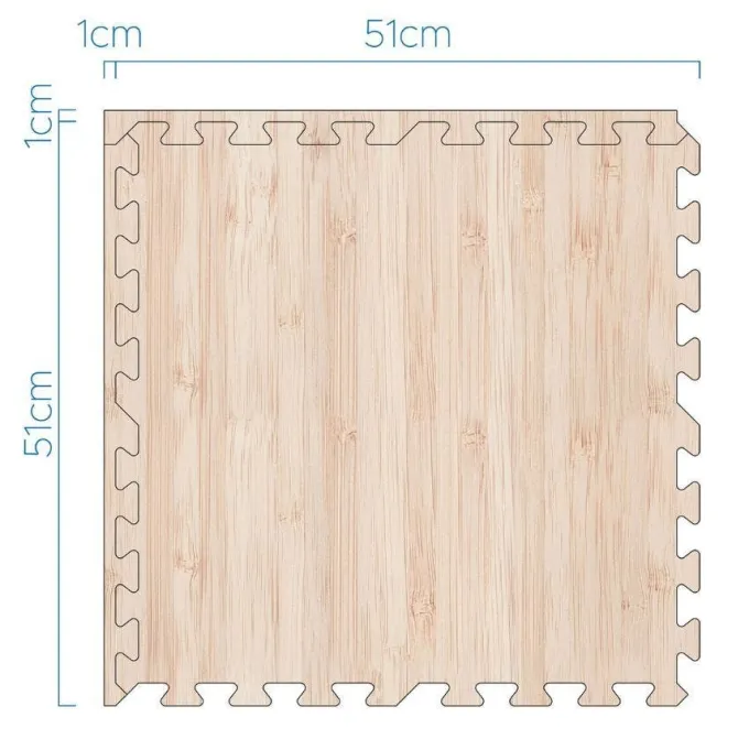 Tappeto eva effetto parquet - cm 52x52