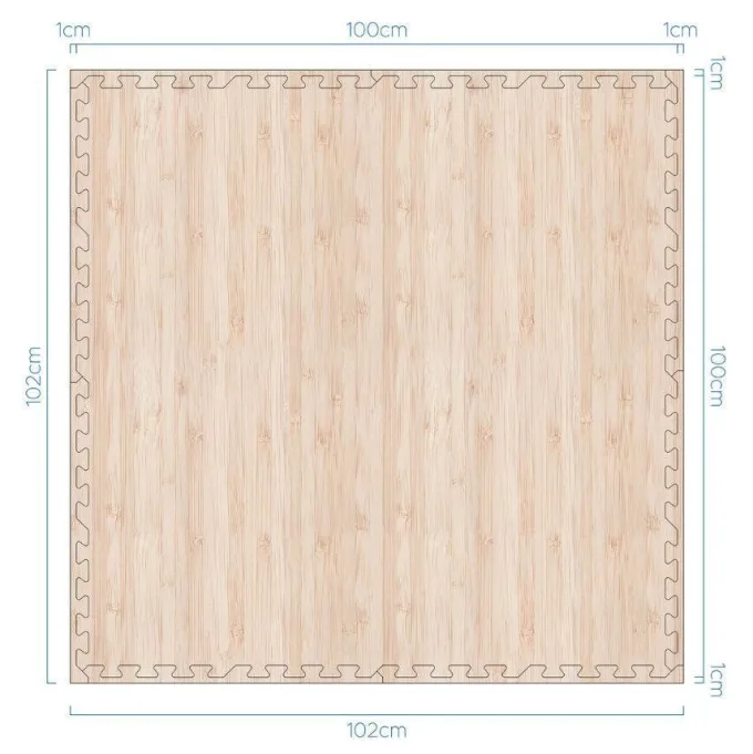 Tappeto eva effetto parquet - cm 102x102