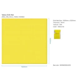 Tappeto eva giallo - cm 102x102