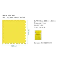 Tappeto eva giallo - cm 52x52