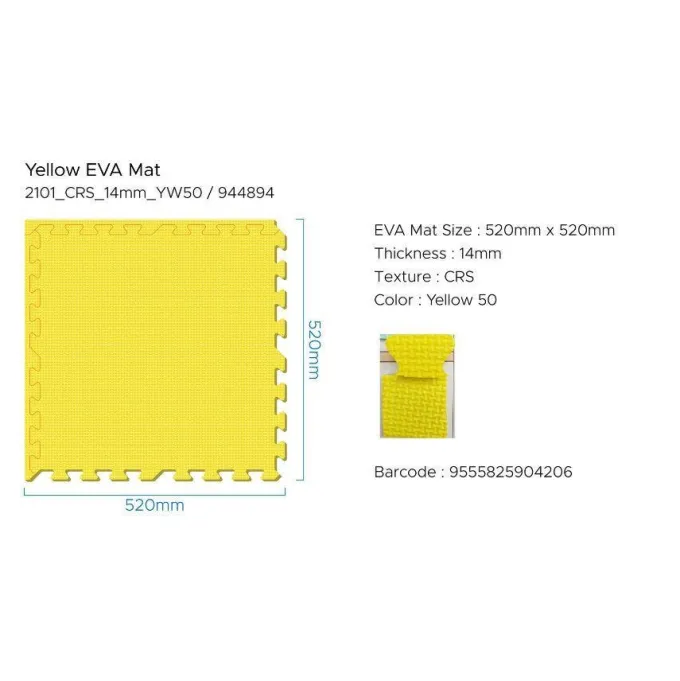 Tappeto eva giallo - cm 52x52