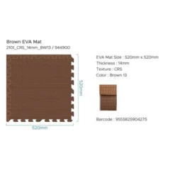 Tappeto eva marrone - cm 52x52