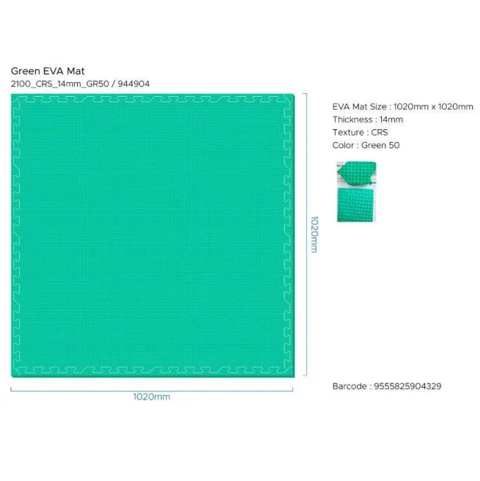 Tappeto eva verde - cm 102x102