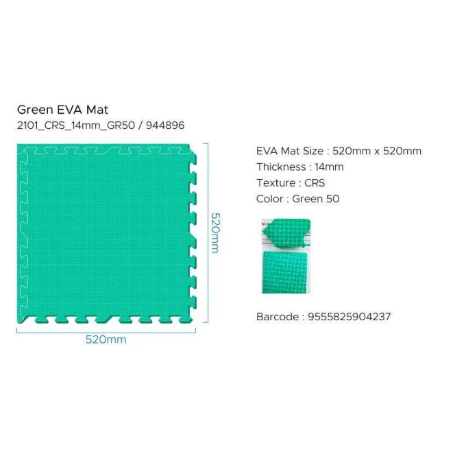 Tappeto eva verde - cm 52x52