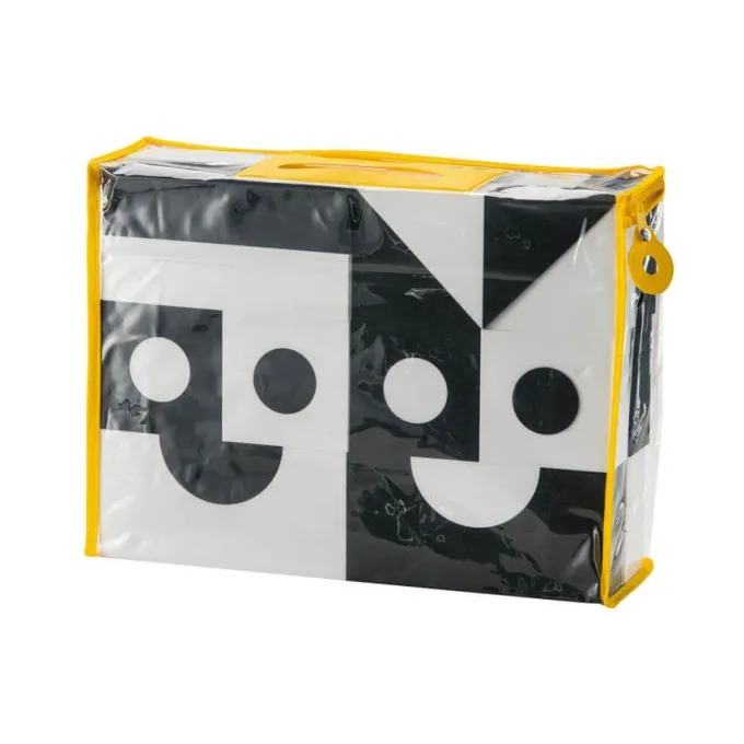 Tappeto puzzle bianco e nero