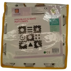 Tappeto puzzle bianco e nero