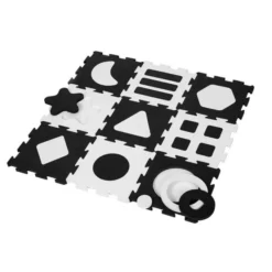 Tappeto puzzle bianco e nero