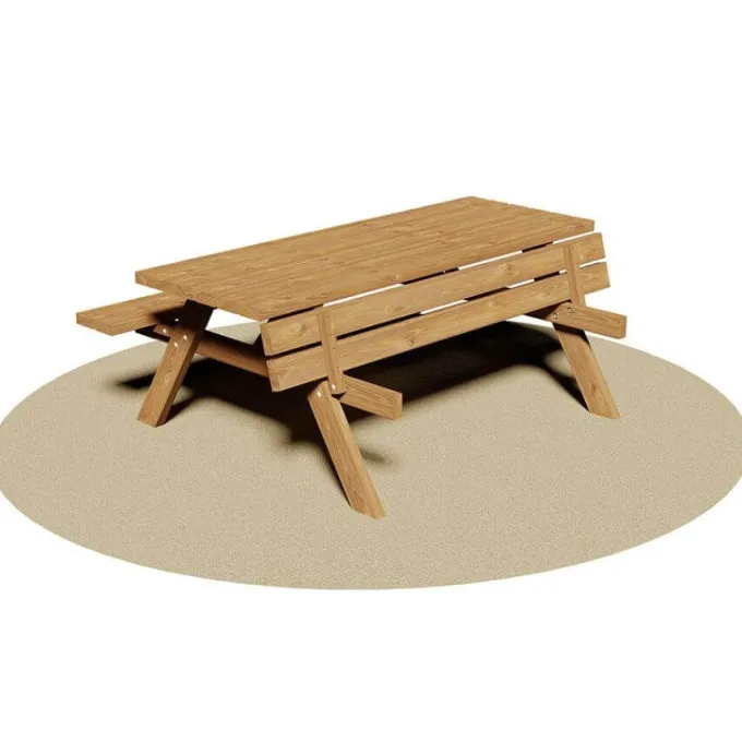 Tavolo con panche per adulti