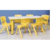 Tavolo rettangolare+6 sedie infanzia linea ergonomica