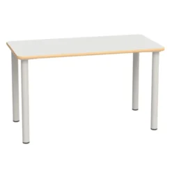Tavolo rettangolare 130x65 cam premium - bianco latte 71h