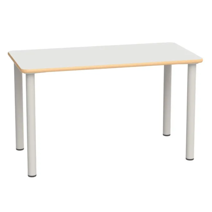 Tavolo rettangolare 130x65 cam premium - bianco latte 71h