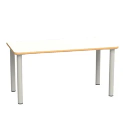 Tavolo rettangolare 130x65 cam premium - bianco latte 76h