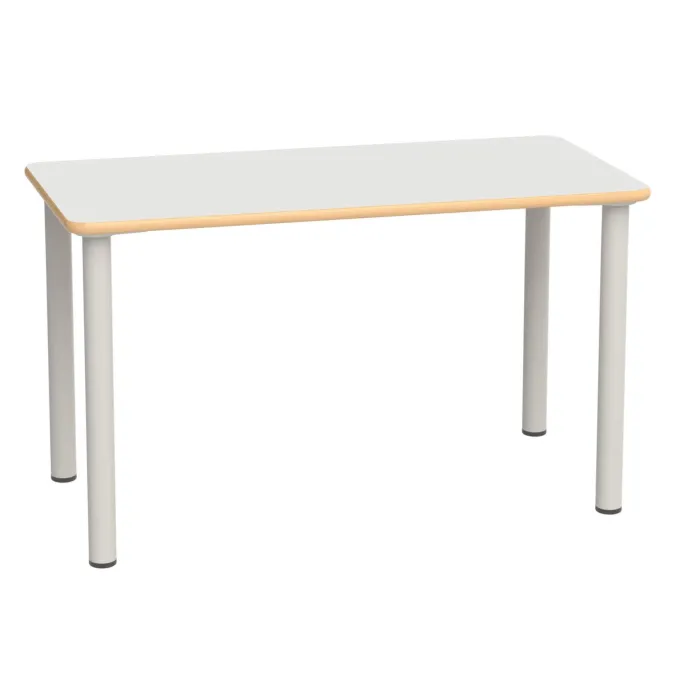 Tavolo rettangolare 130x65 cam premium - bianco latte 76h