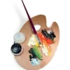 Tavolozza per pittura ovale in legno
