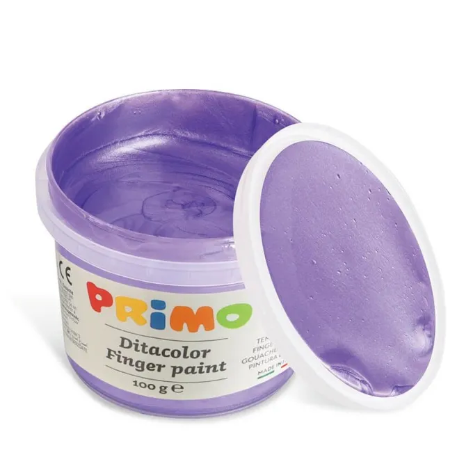 Tempera a dita perlata primo - 6 vasetti in valigetta