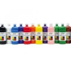 Tempera borgione - ml 1000x12 flaconi colorati